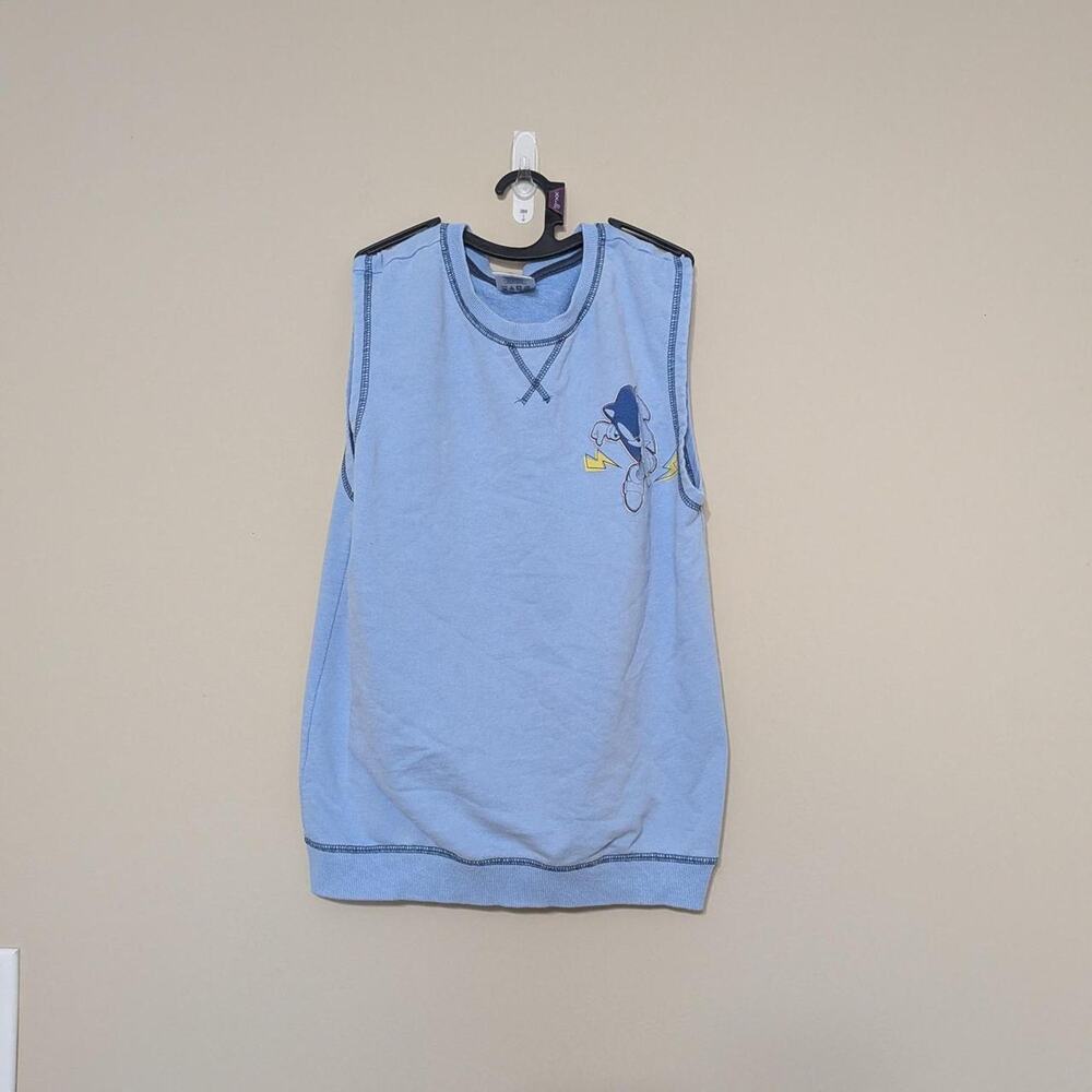 Sonic The Hedgehog Boys Blue Tank Top With Hedgehog Graphic